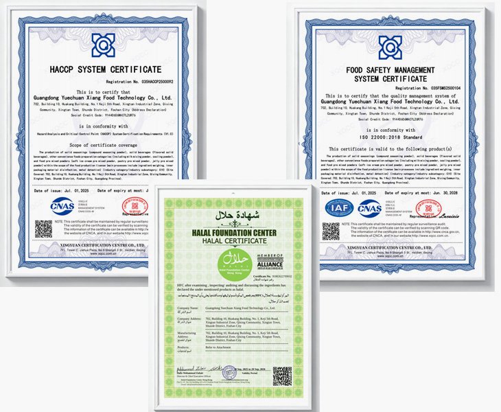 Fully Certified for Food Production